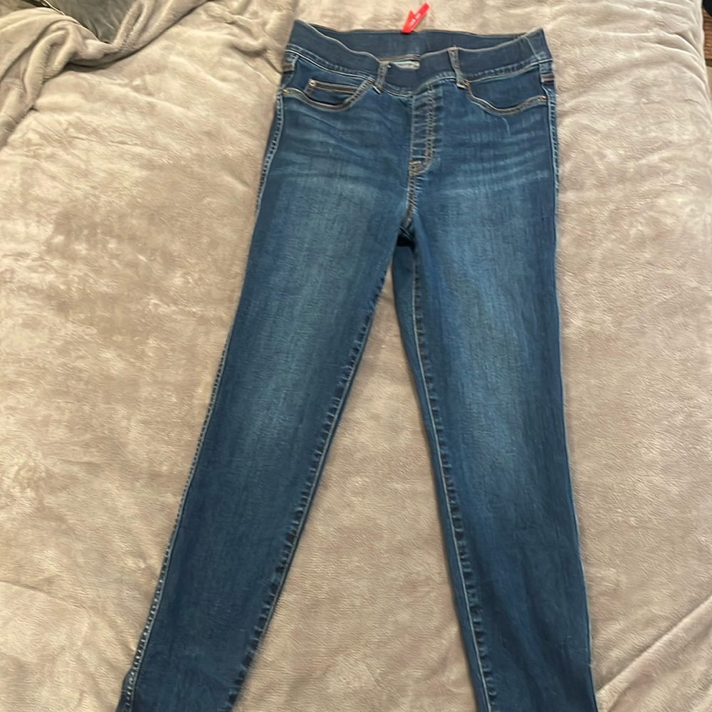 SPANX jeans med blue wash Med.